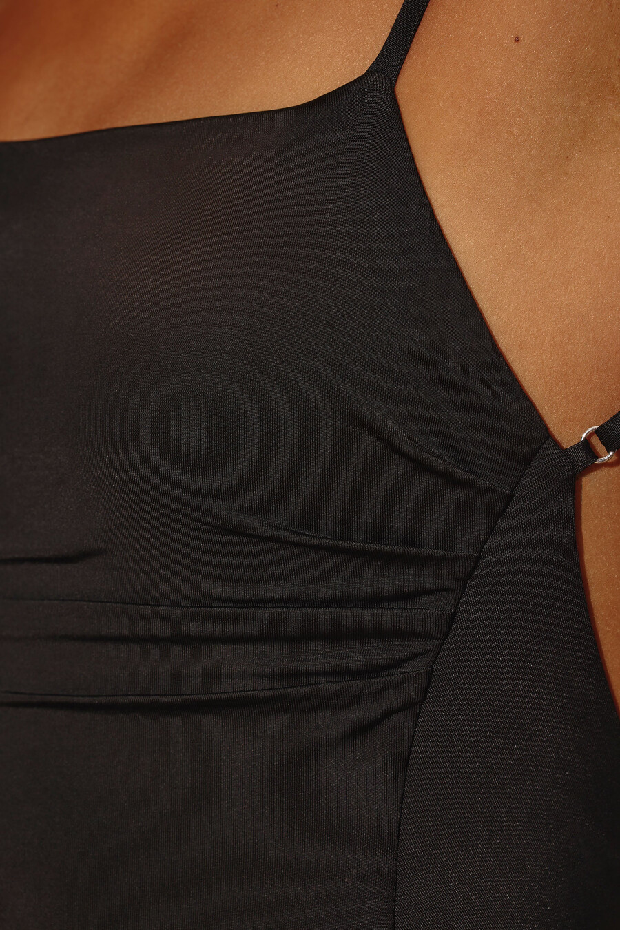 geplooide bodycon maxi-jurk in zwart
