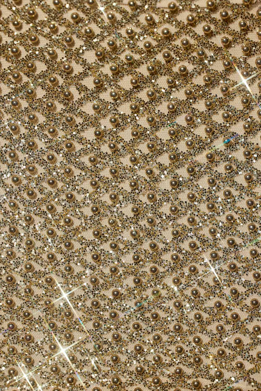 versierde minirok met lage taille in goud