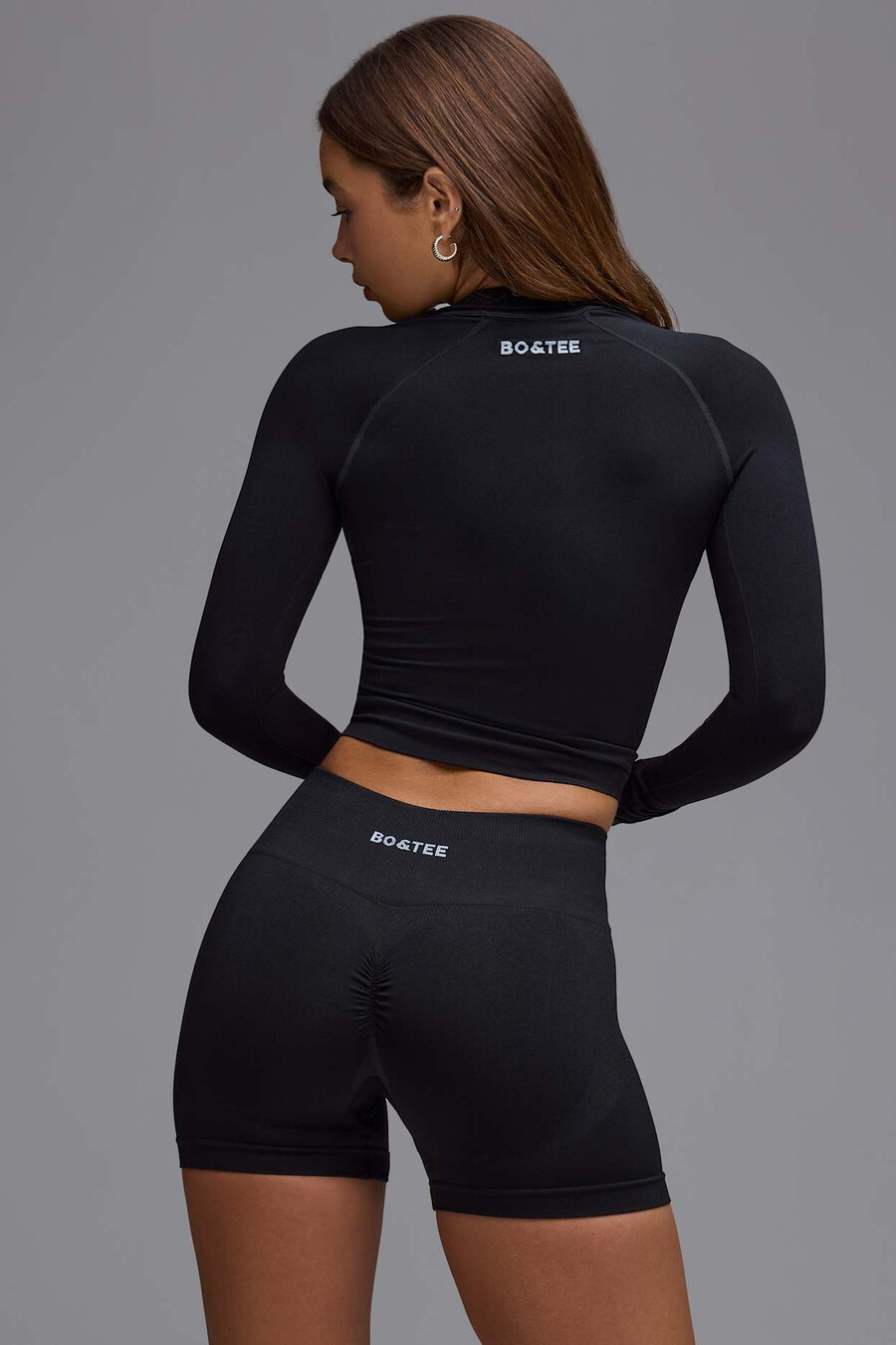 define luxe mini-shorts met hoge taille in zwart