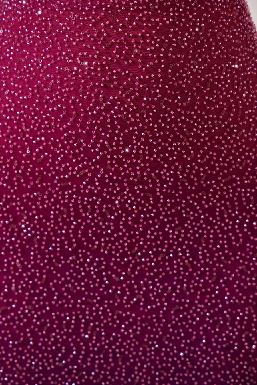 versierde maxi-jurk in rozepaarse ombré