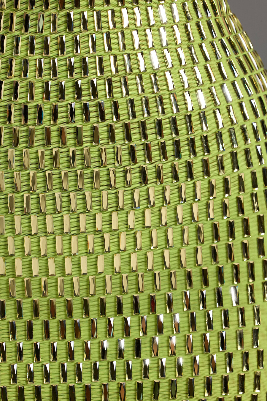 versierde bandeau mini-jurk in perengroen