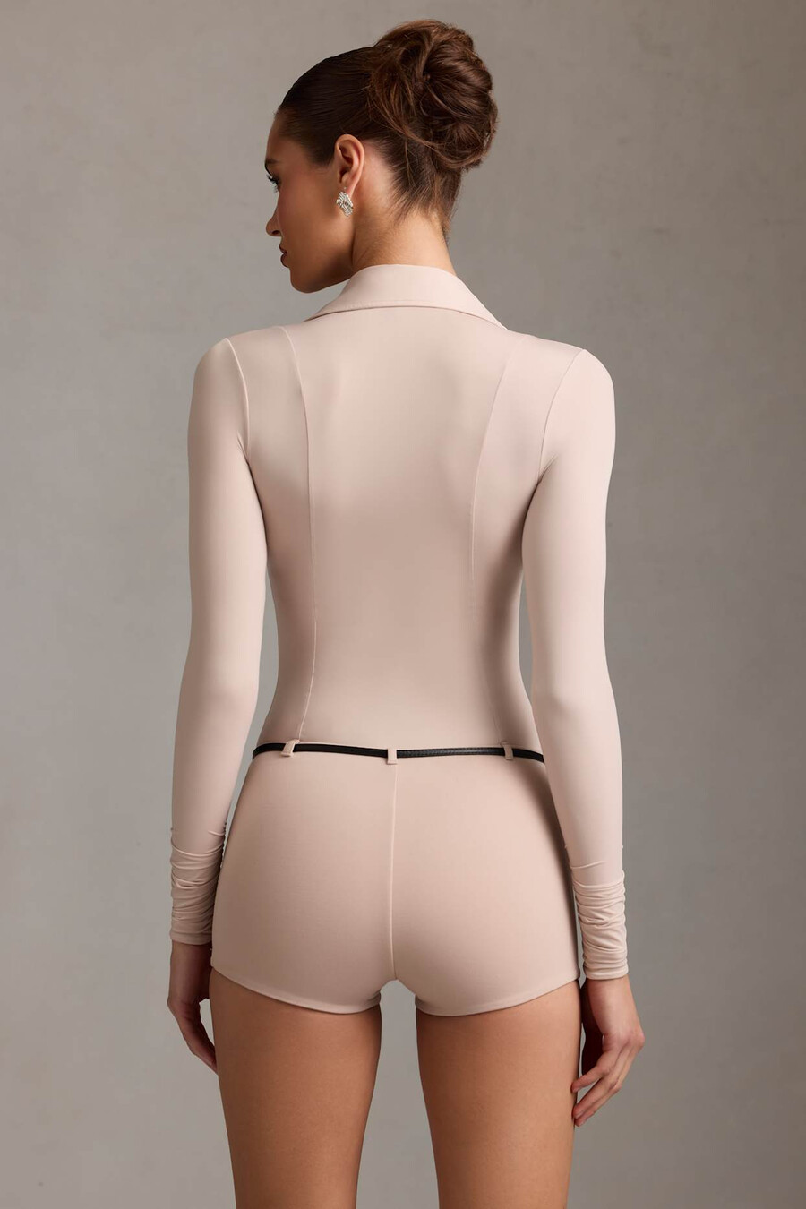 playsuit met lange mouwen in paddenstoelkleur