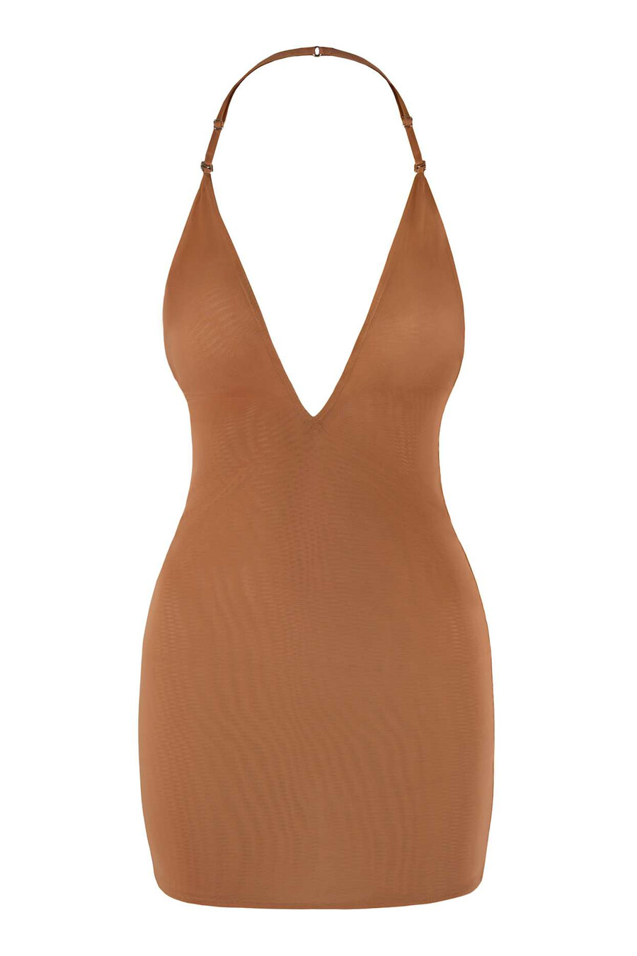 intimates mini-jurk van zacht mesh in honingkleur