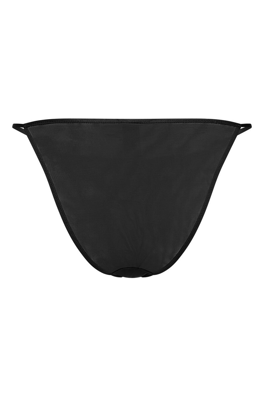 zachte mesh stringbikini in zwart