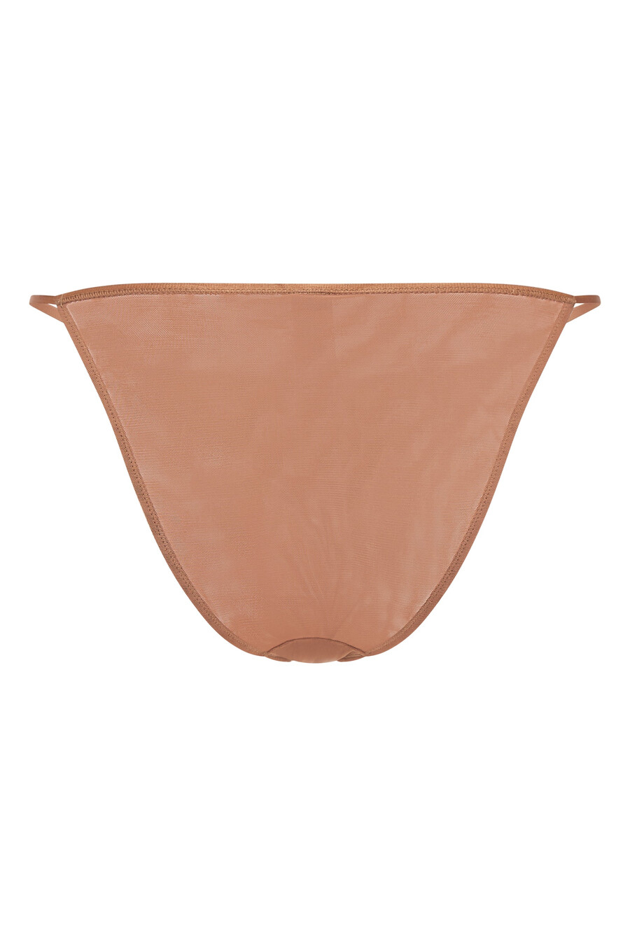 zachte mesh stringbikini in honingkleur