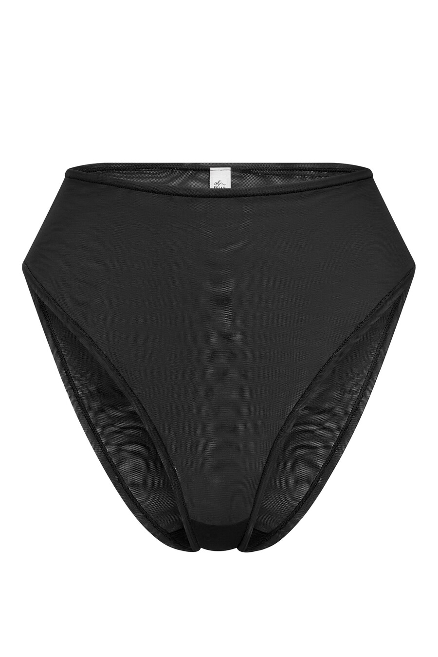 zachte mesh slip met hoge taille in zwart