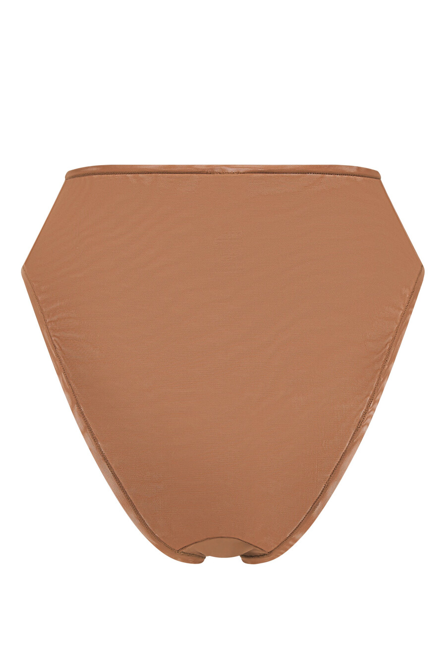 zachte mesh slip met hoge taille in honingkleur