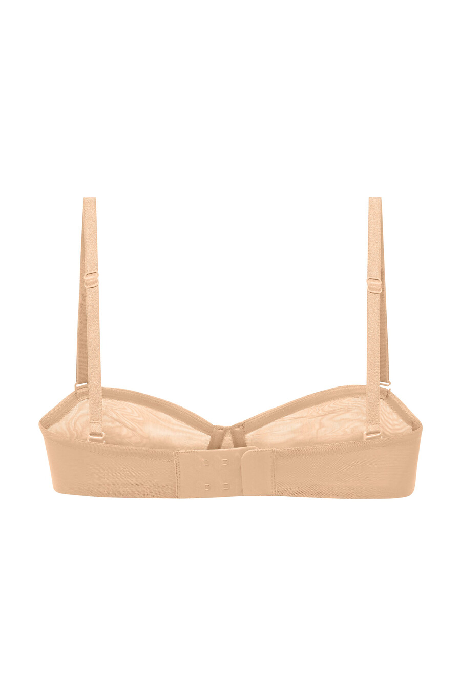 zachte mesh strapless bh in beige
