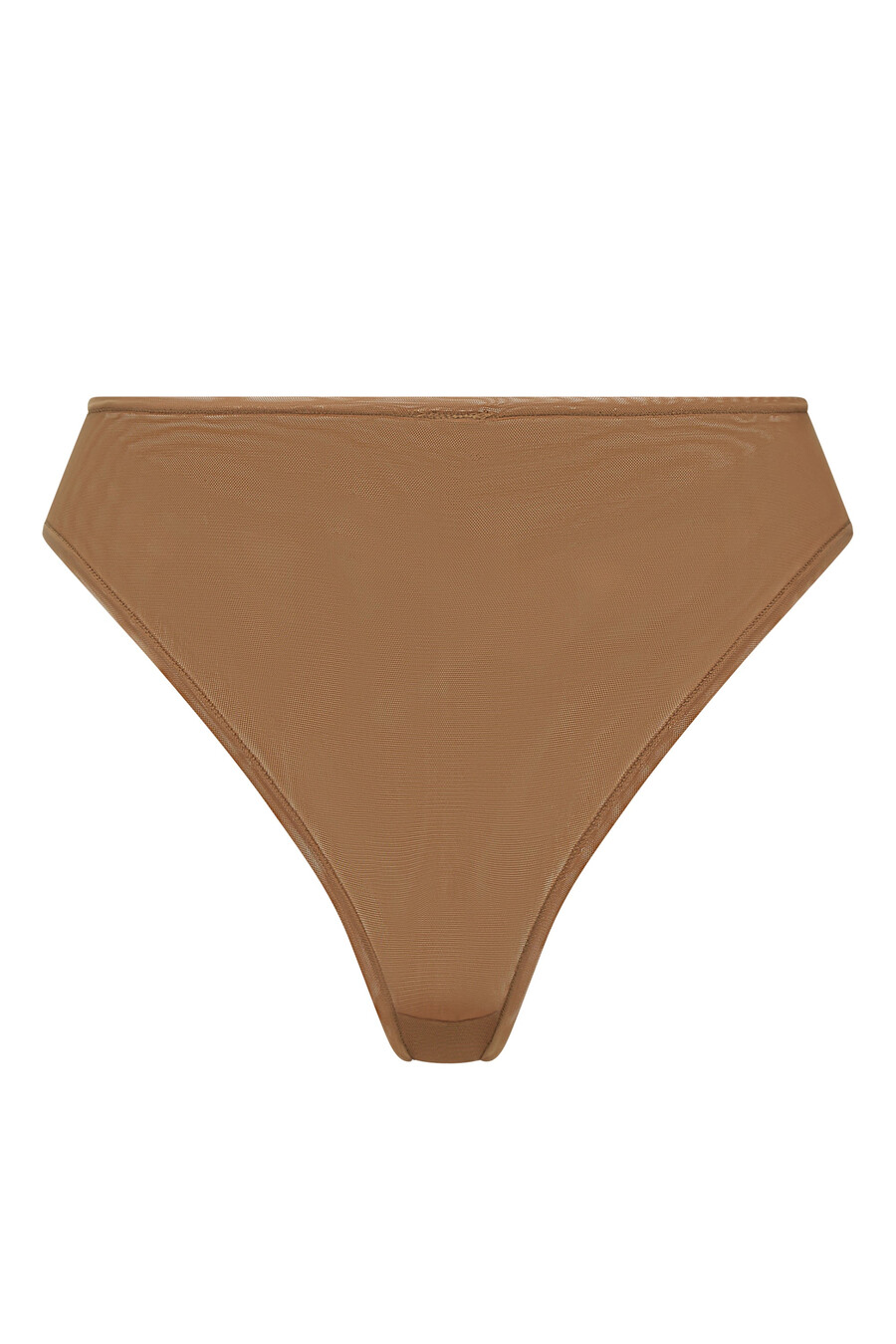 zachte mesh slip in amandelkleur