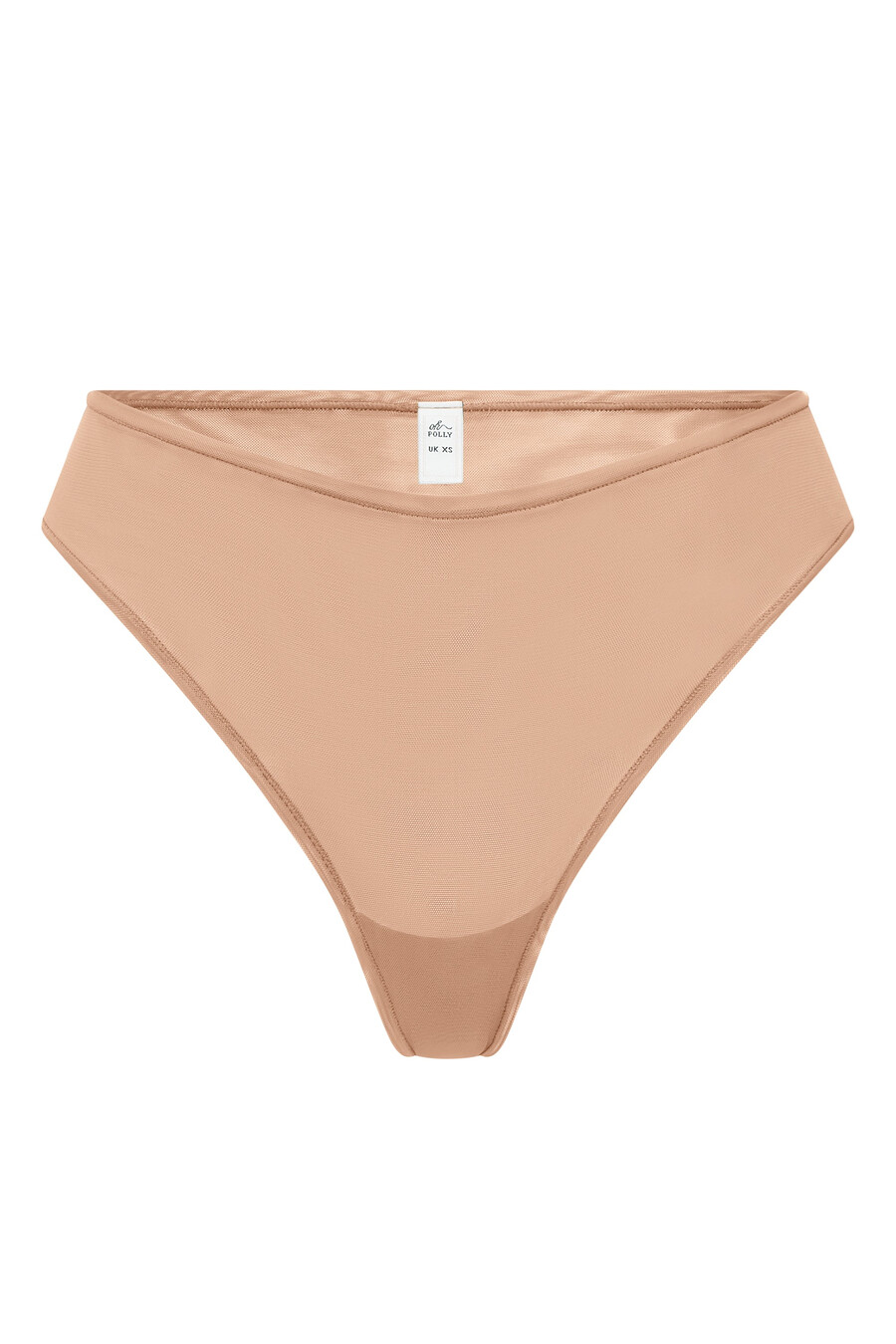 zachte mesh slip in warme perzikkleur