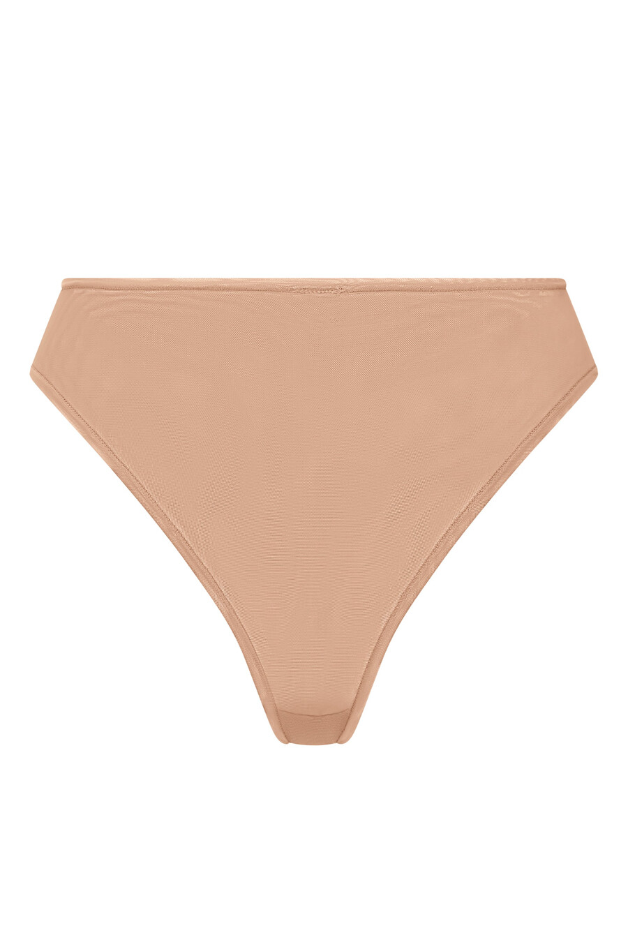 zachte mesh slip in warme perzikkleur