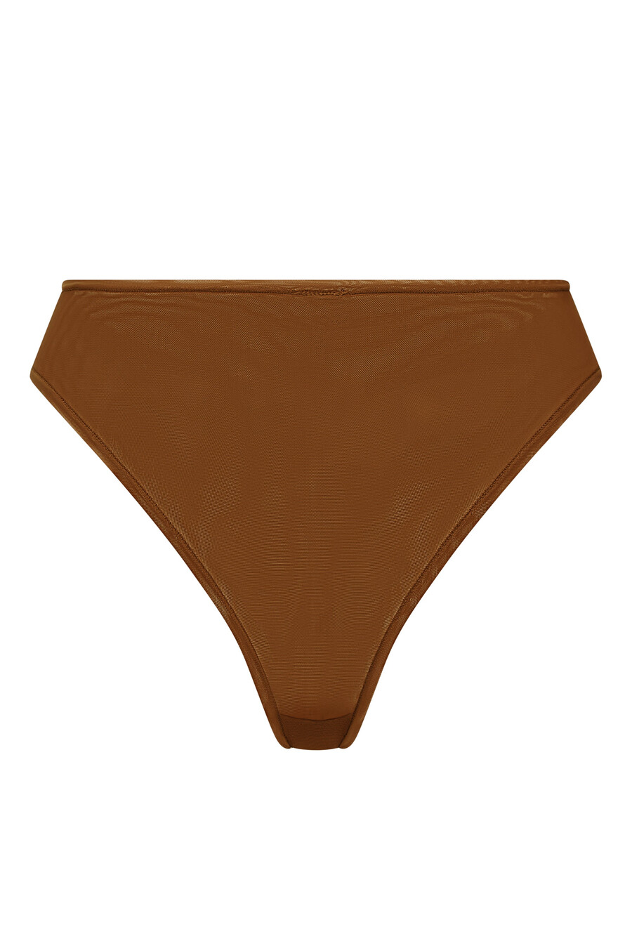 zachte mesh slip in kastanjebruin