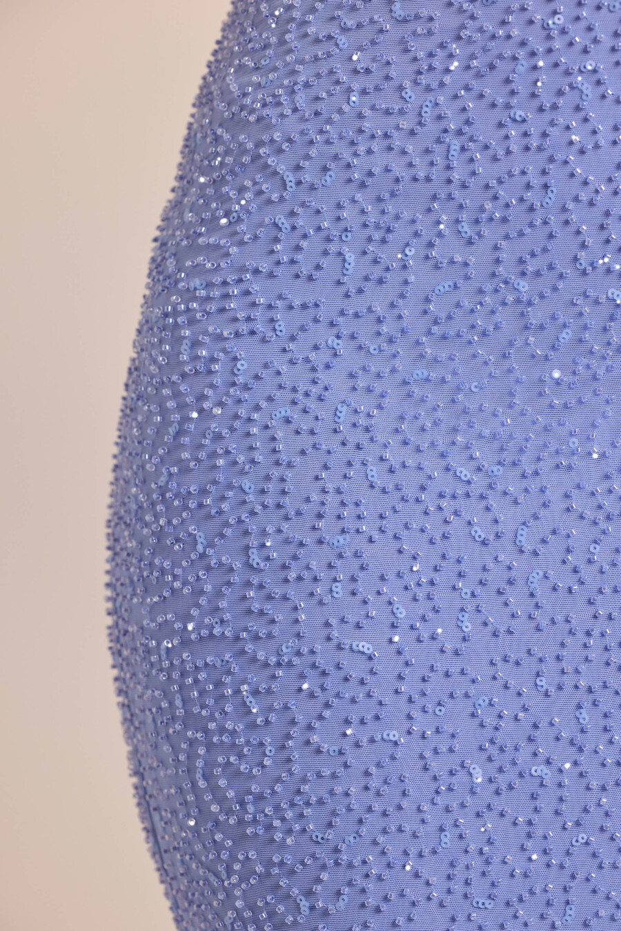 versierde maxi-rok met middelhoge taille in poederblauw