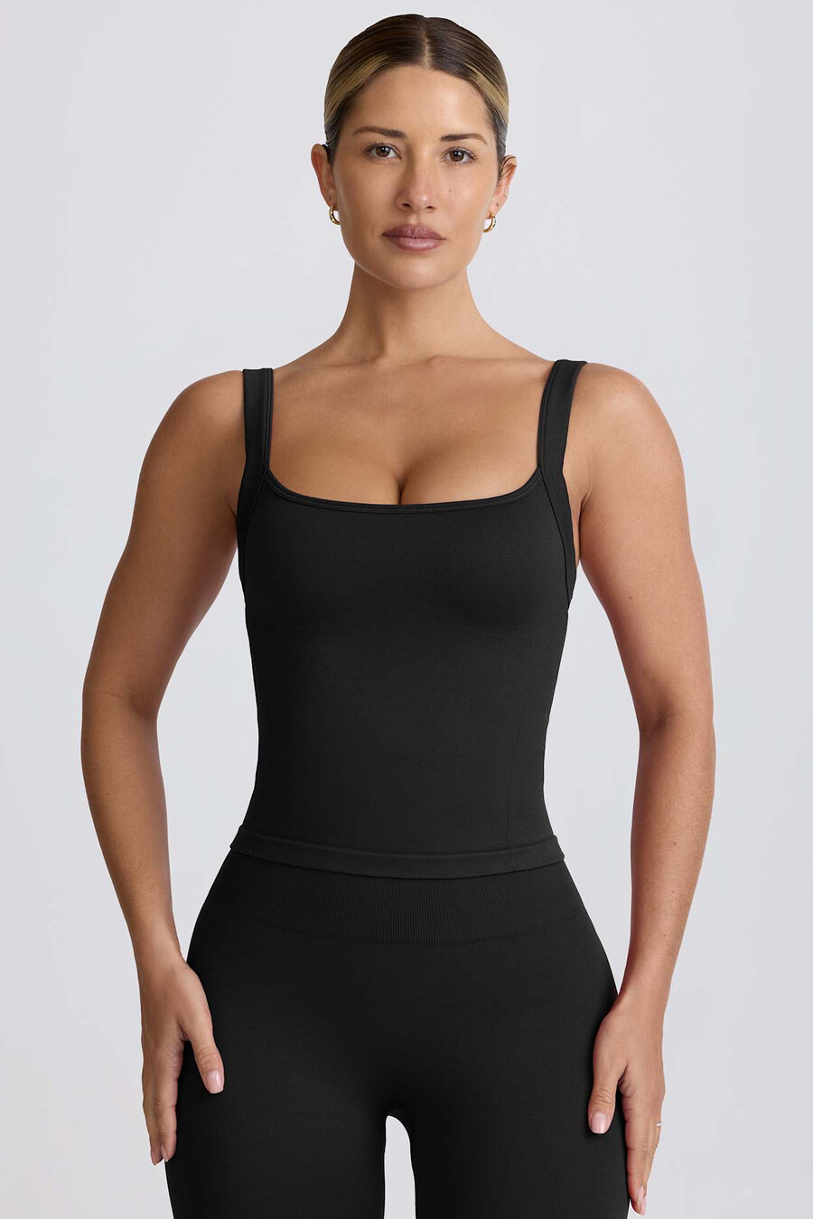 super sculpt seamless longline tanktop in zwart