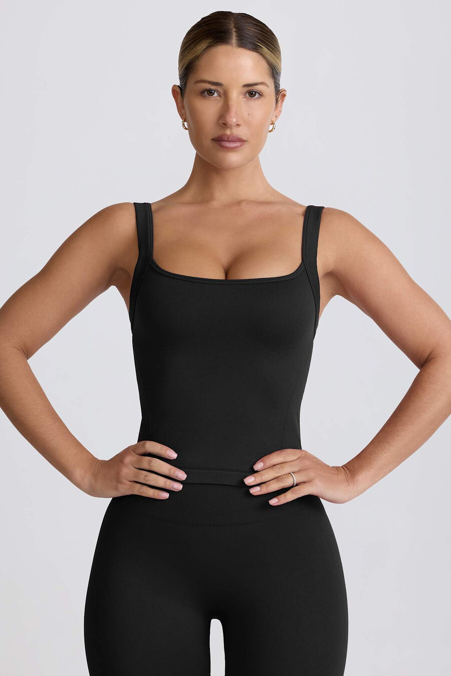 super sculpt seamless longline tanktop in zwart